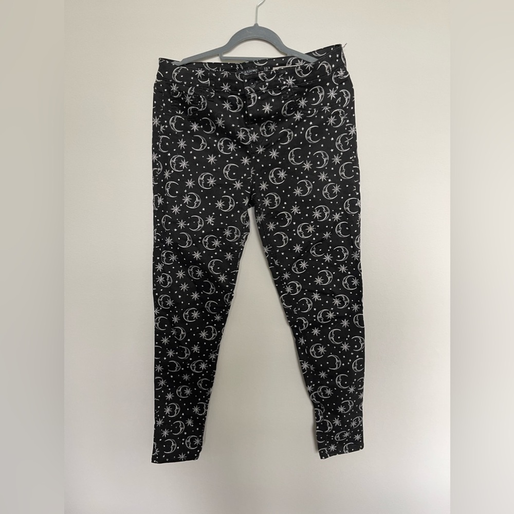 Blackheart all over moon mid rise jeggings